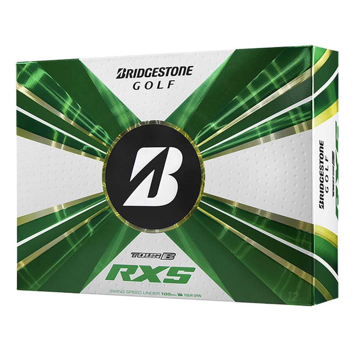 bridgestone Golf 2022 Tour B RXS front packaging shows product and brand, ready to play