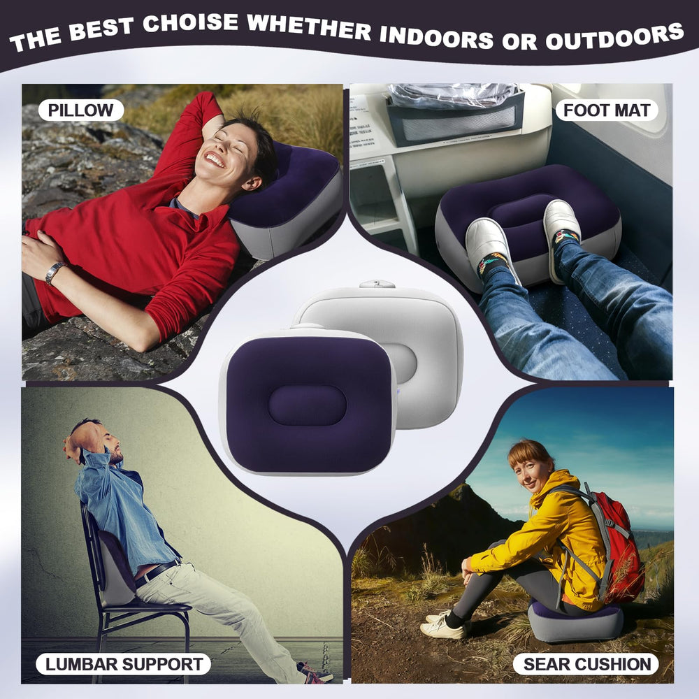 BrightRow folded cushion in backpack illustrating compact storage and travel ease