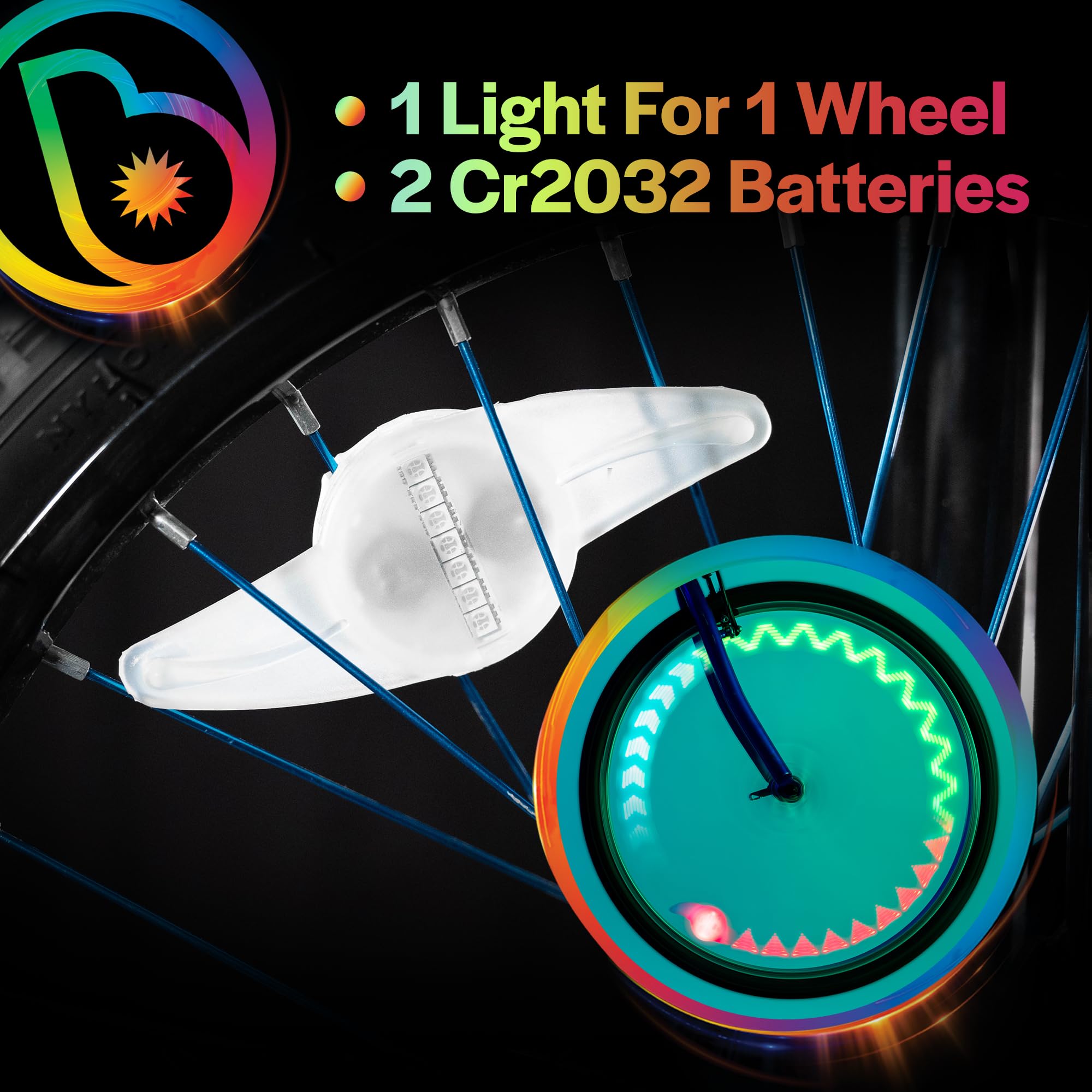 Brightz family ride lifestyle image with kids and adults using spoke lights for visibility