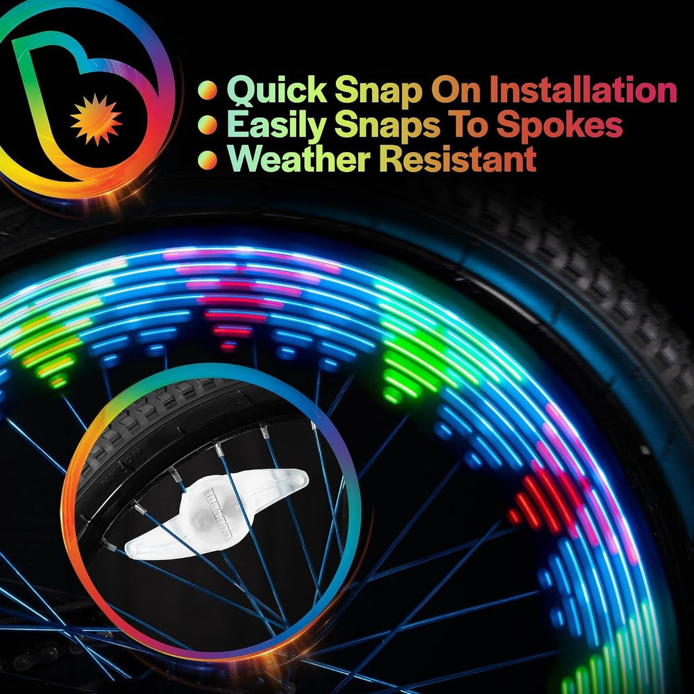 Brightz installed on wheel side view demonstrating improved side visibility while riding