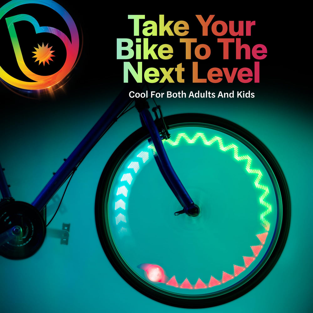 Brightz pattern in motion at night showcasing animated wheel display for safety and style