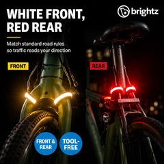 Brightz close-up of rear red LEDs showing clear rear signaling for safety