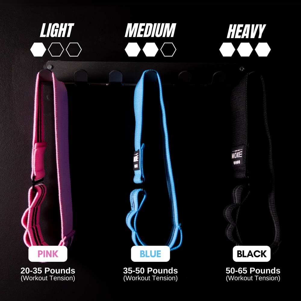 Bring The Moxie band on thigh during exercise demonstrating stay-put stability