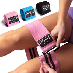 Bring The Moxie front packaging showing three adjustable bands and included features