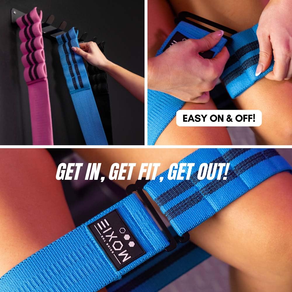 Bring The Moxie close-up of hook-and-adjust hardware for fast secure fit
