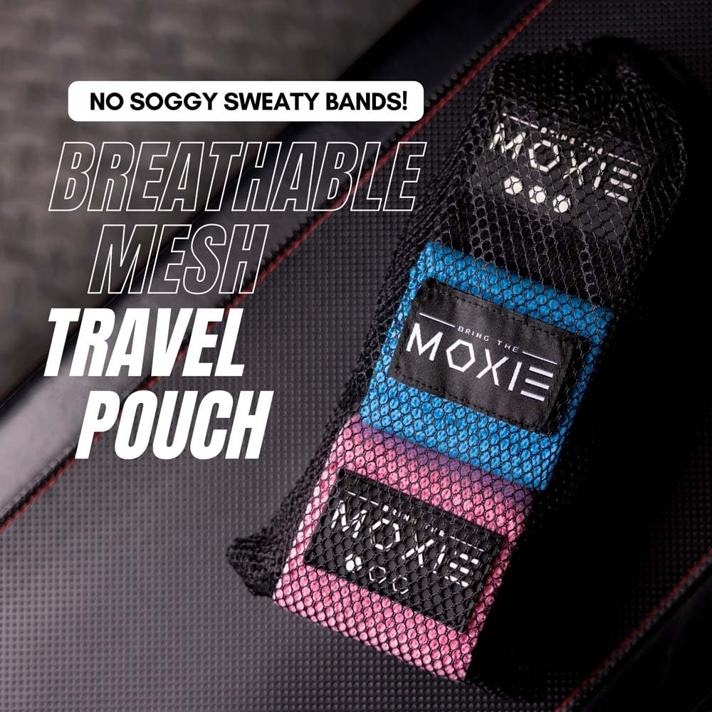 Bring The Moxie stitched label and reinforced seams showing durability