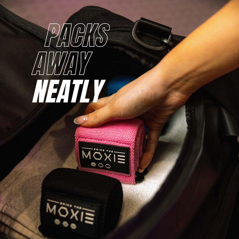 Bring The Moxie lifestyle shot in home workout showing practical use