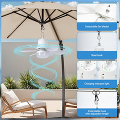 Brioeua close-up of fan blades and LED ring highlighting smooth airflow