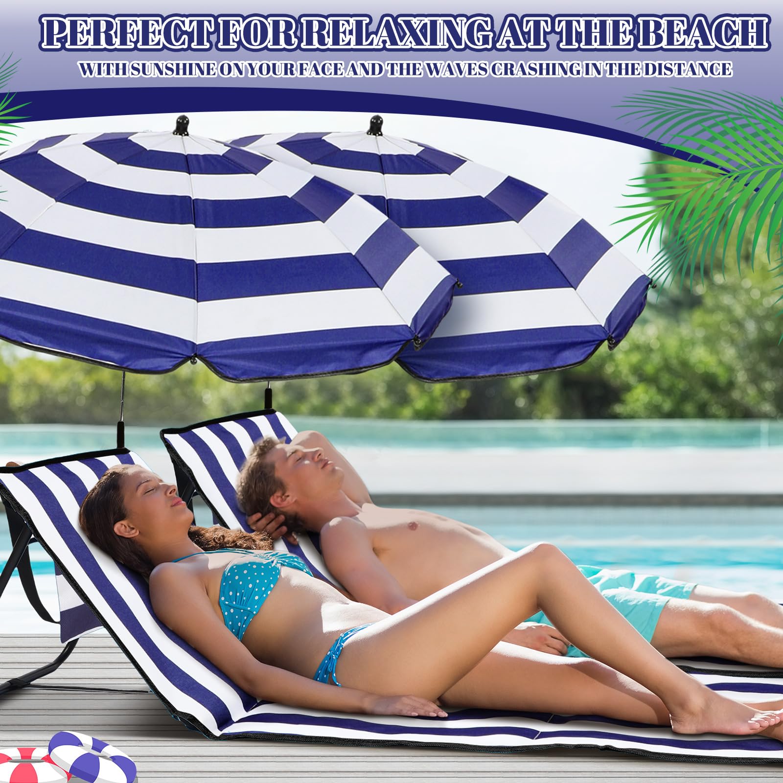 Briwooody folded lounger with shoulder strap illustrating easy portability