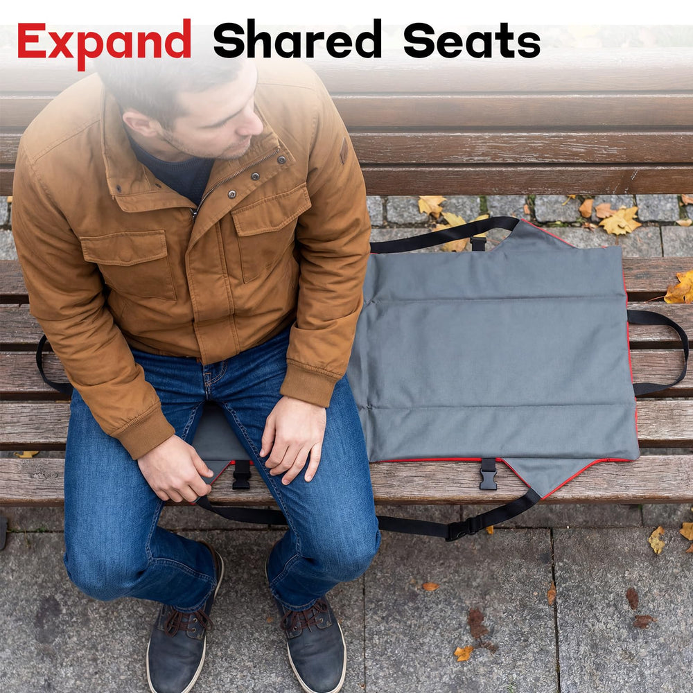 Briwooody seat in use on stadium bleachers providing improved comfort during games