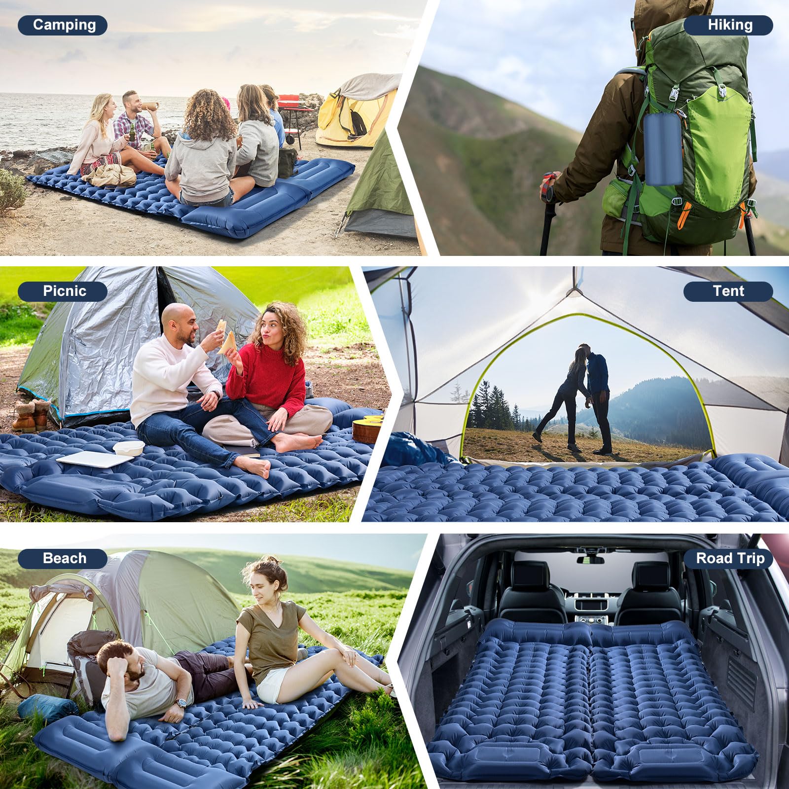 BriziAerie in tent lifestyle scene showing comfortable sleep on campsite