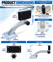 Brocraft bracket installed on a boat while fishing demonstrating stable performance benefit