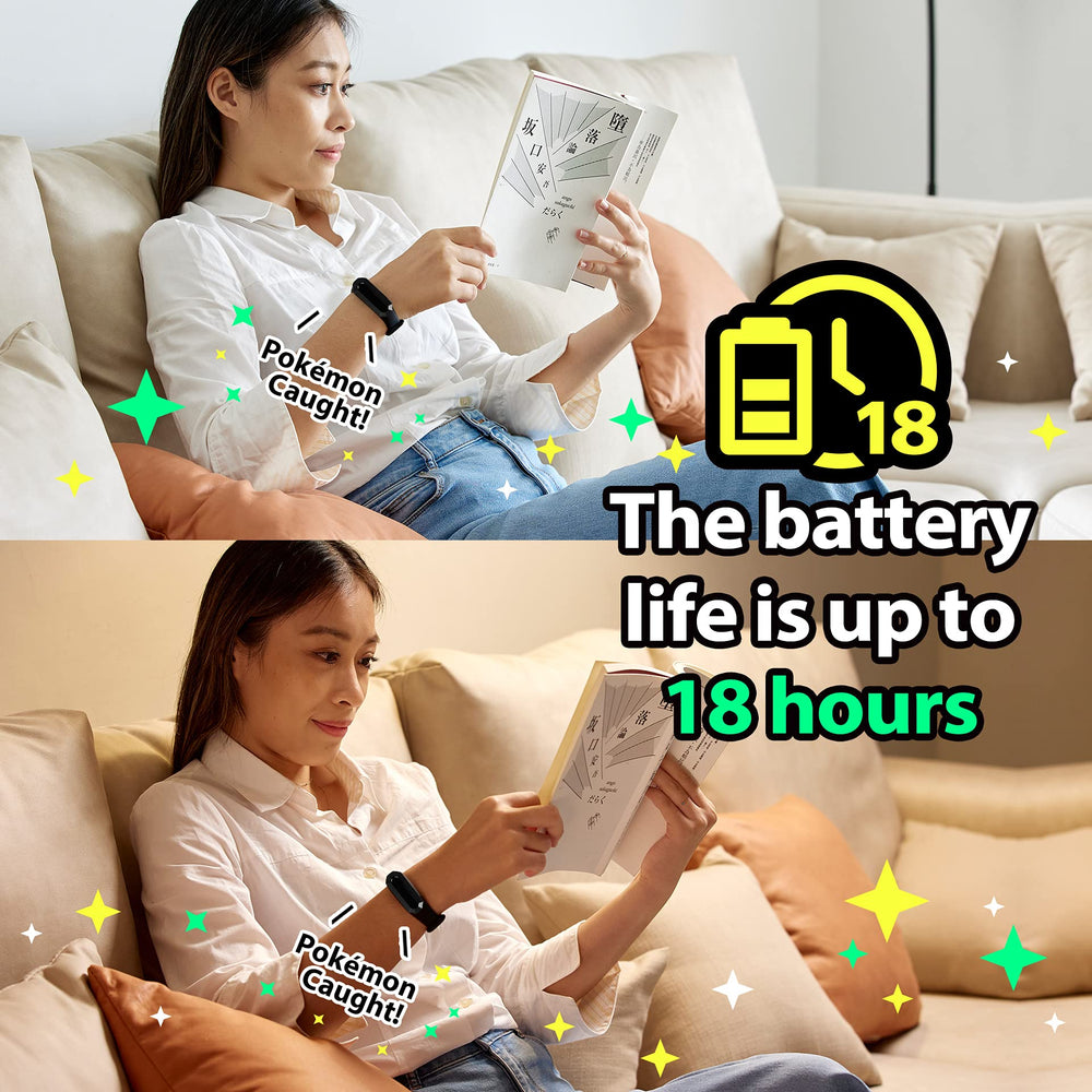 Brook device battery capacity display close-up showing remaining hours benefit