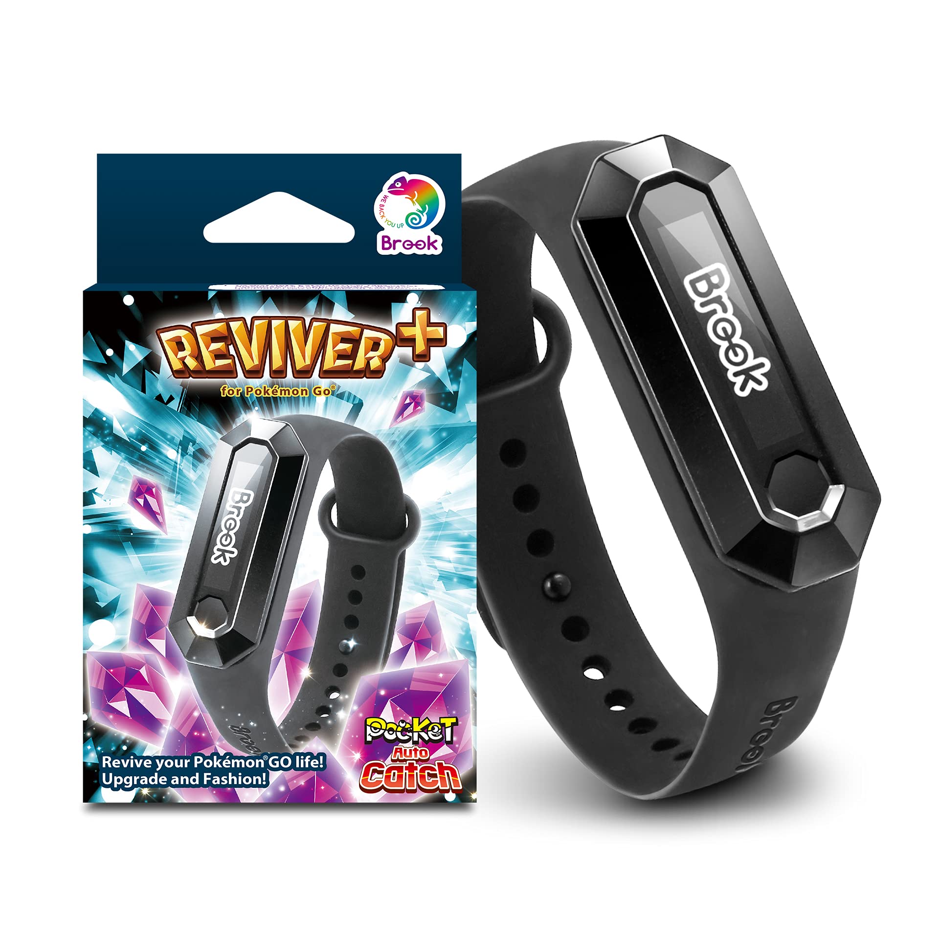 Brook wristband front view showing sleek auto-catch design and easy wearability