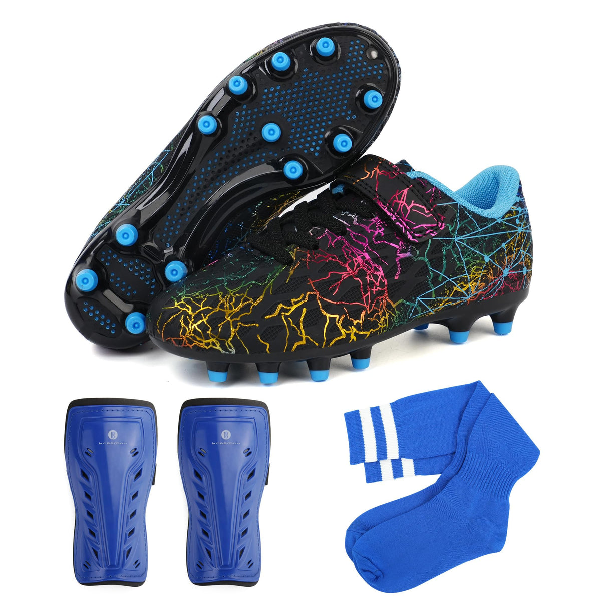 brooman front view of cleats showing silhouette and color, for confident style