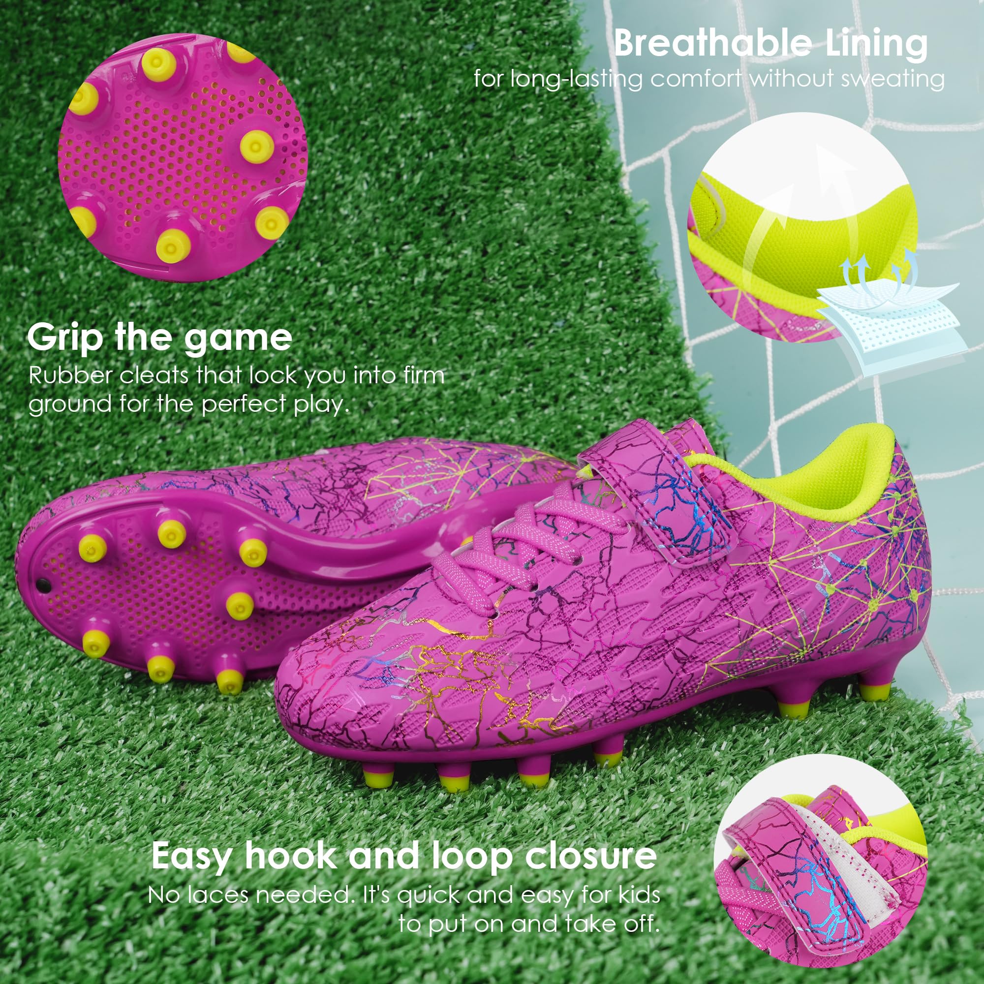 brooman outsole studs detail delivers firm-ground traction benefit