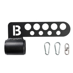 BROTTEBEAR front view attachment showing compact landmine and stable pivot benefit