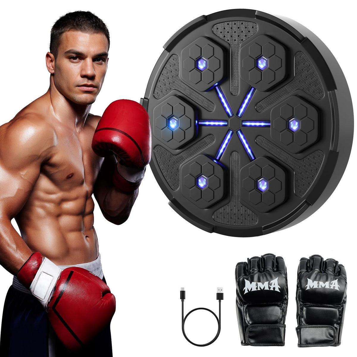 Bruce & Shark front view wall-mounted machine, compact training saves space