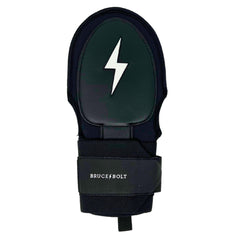 BRUCE BOLT front profile showing mitt shape and secure fit benefit