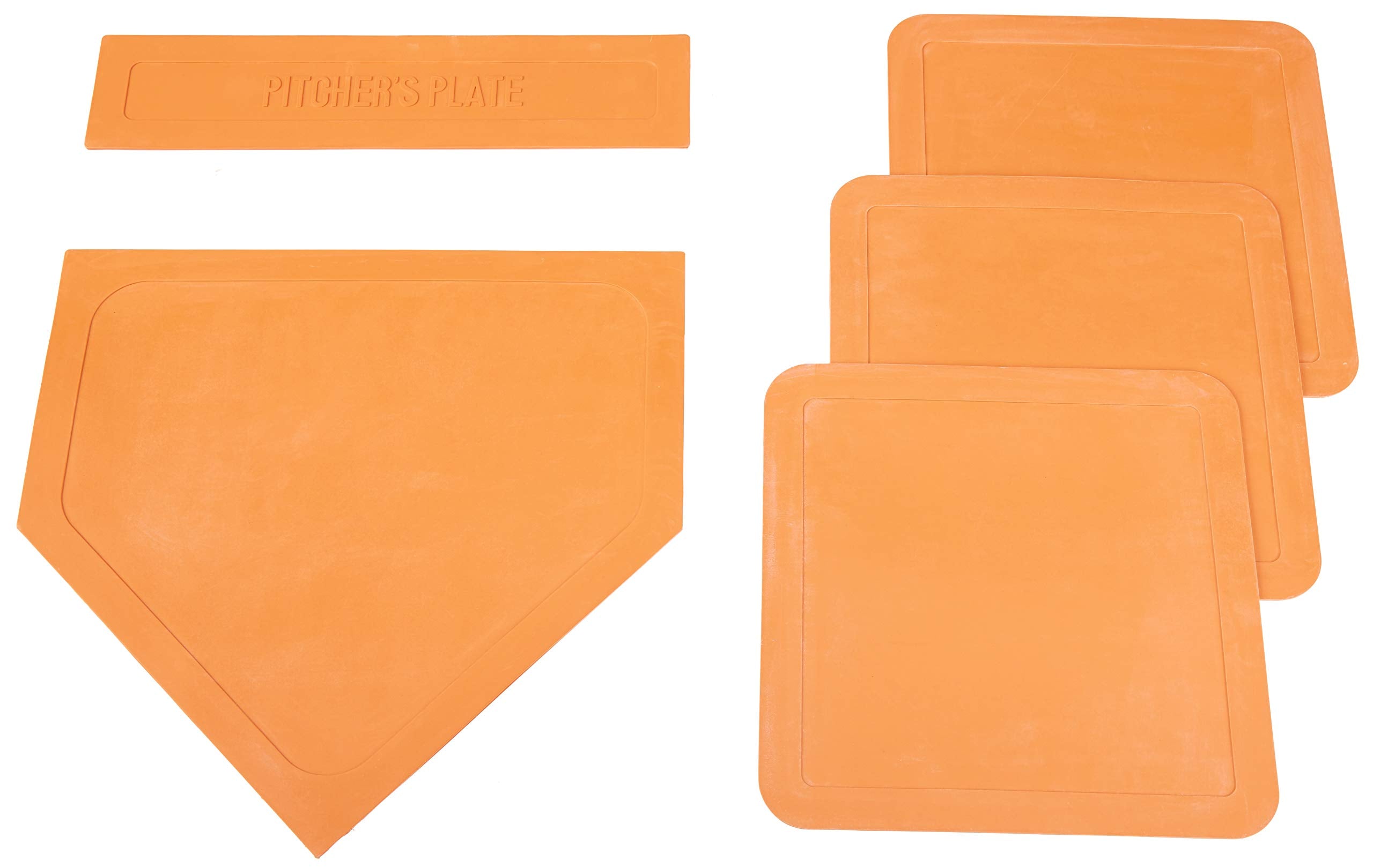 BSN orange throw down front view showing home plate and bases for quick field setup and portability