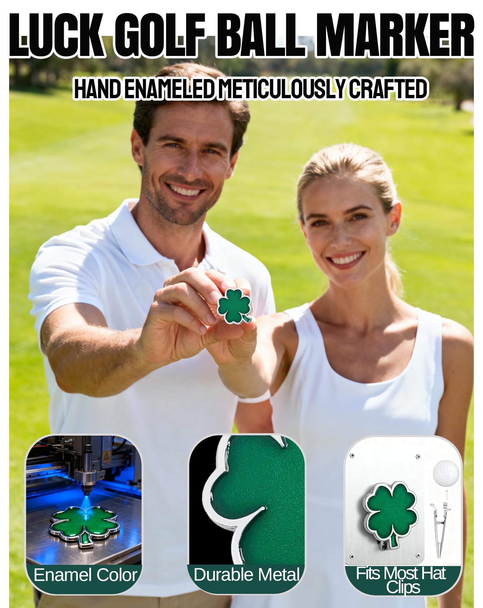 bstwarm marker placed on green demonstrating visibility and placement benefit