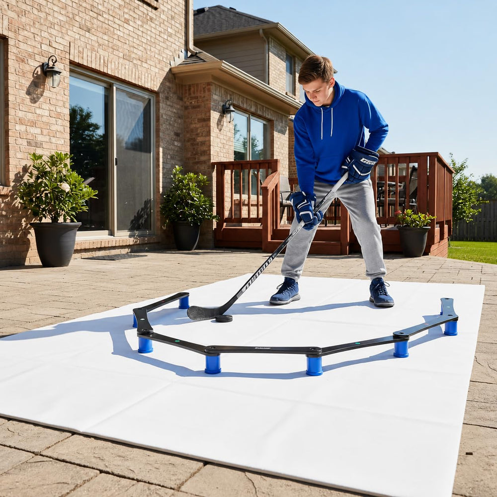 Btlwpy lifestyle shot player practicing stickhandling to boost coordination