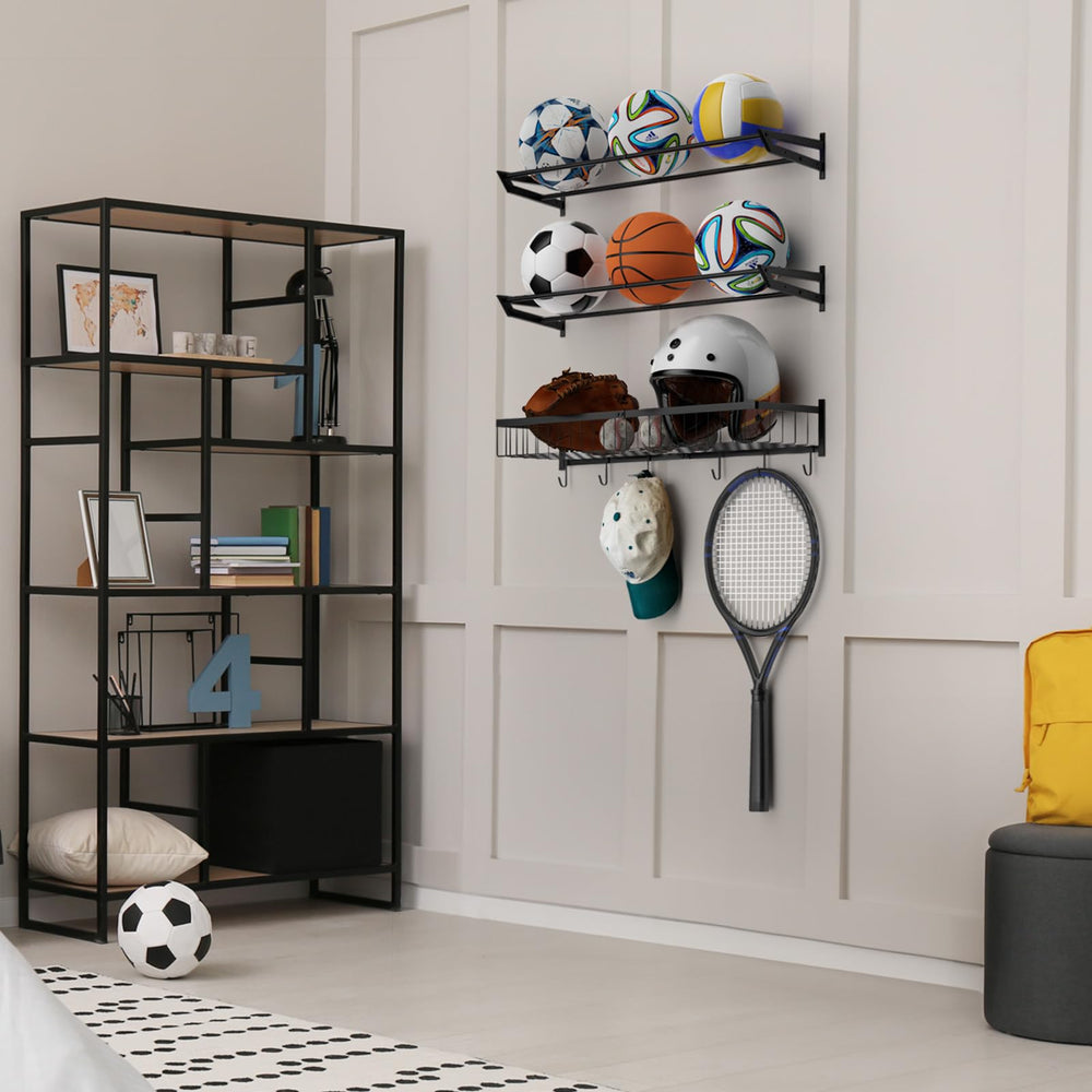 BTY rack next to basketball for scale displaying compact footprint