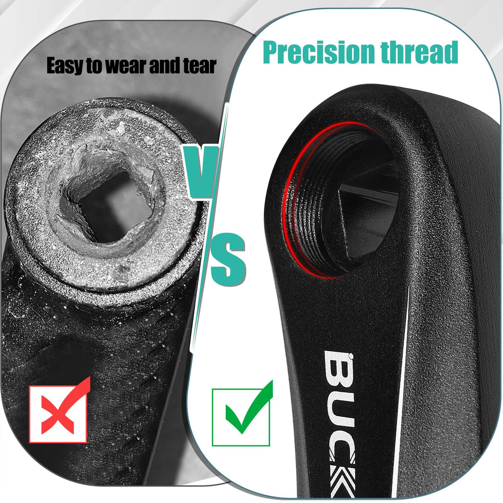 BUCKLOS crank arm installed on an e-bike demonstrating fit and real-world use