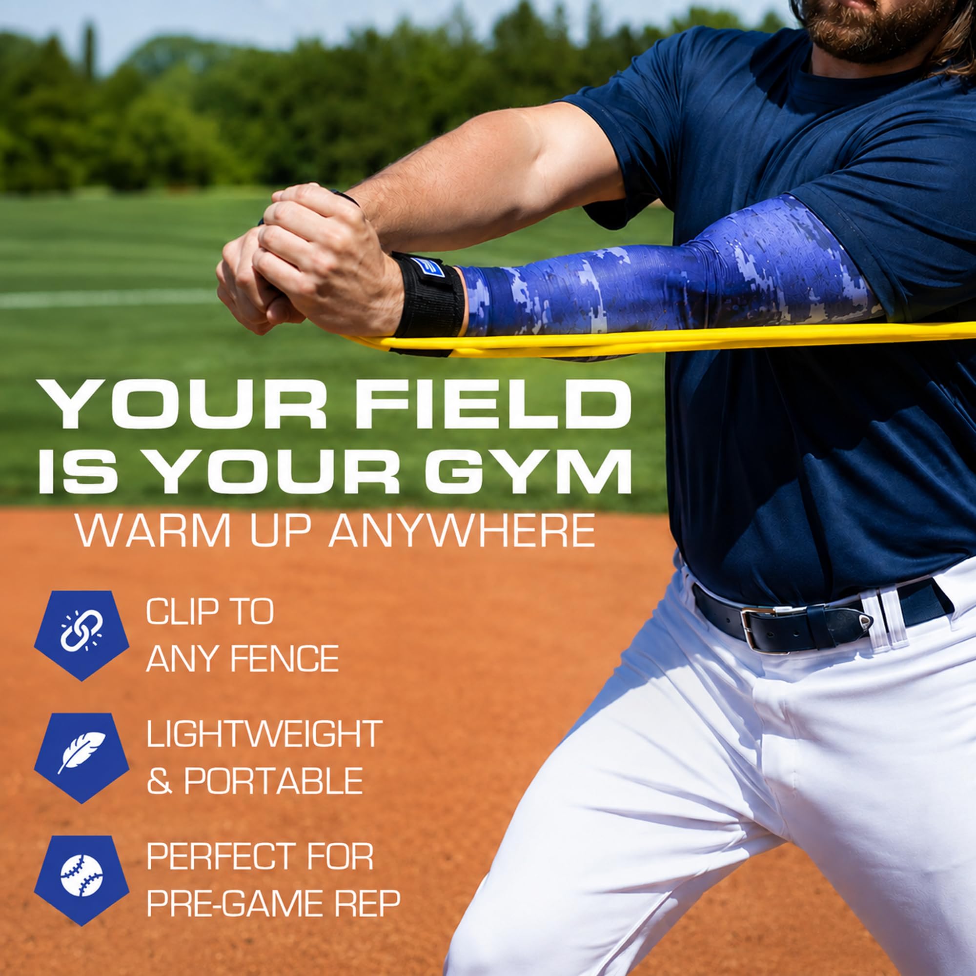 Bucwild Sports three color-coded bands side-by-side, easy selection benefit