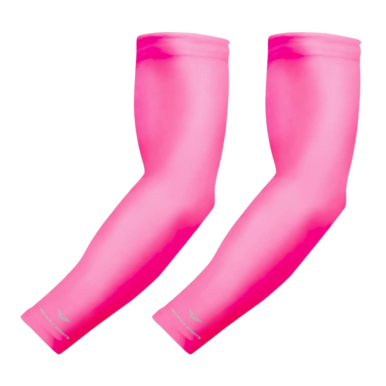 Bucwild Sports front view of pink sleeve pair showing fit and color benefits