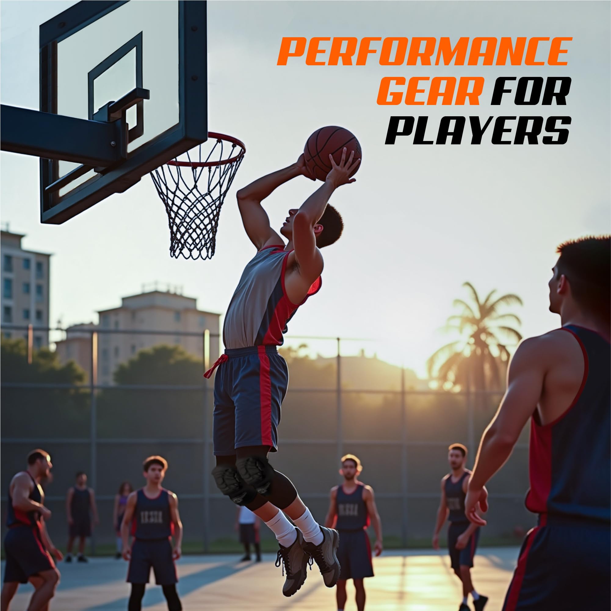 Bucwild Sports on-court action shot illustrating impact protection during play