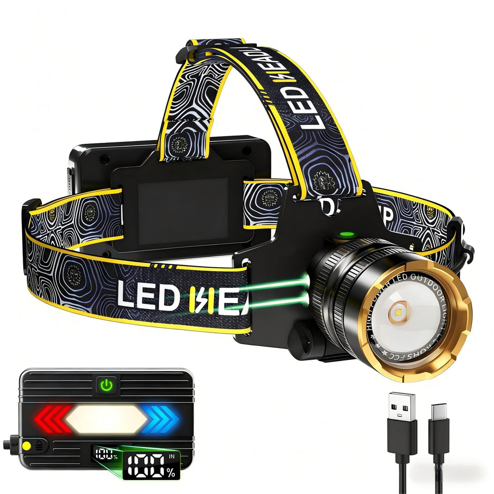 Bud K front view showing lamp face and brightness, highlights powerful illumination