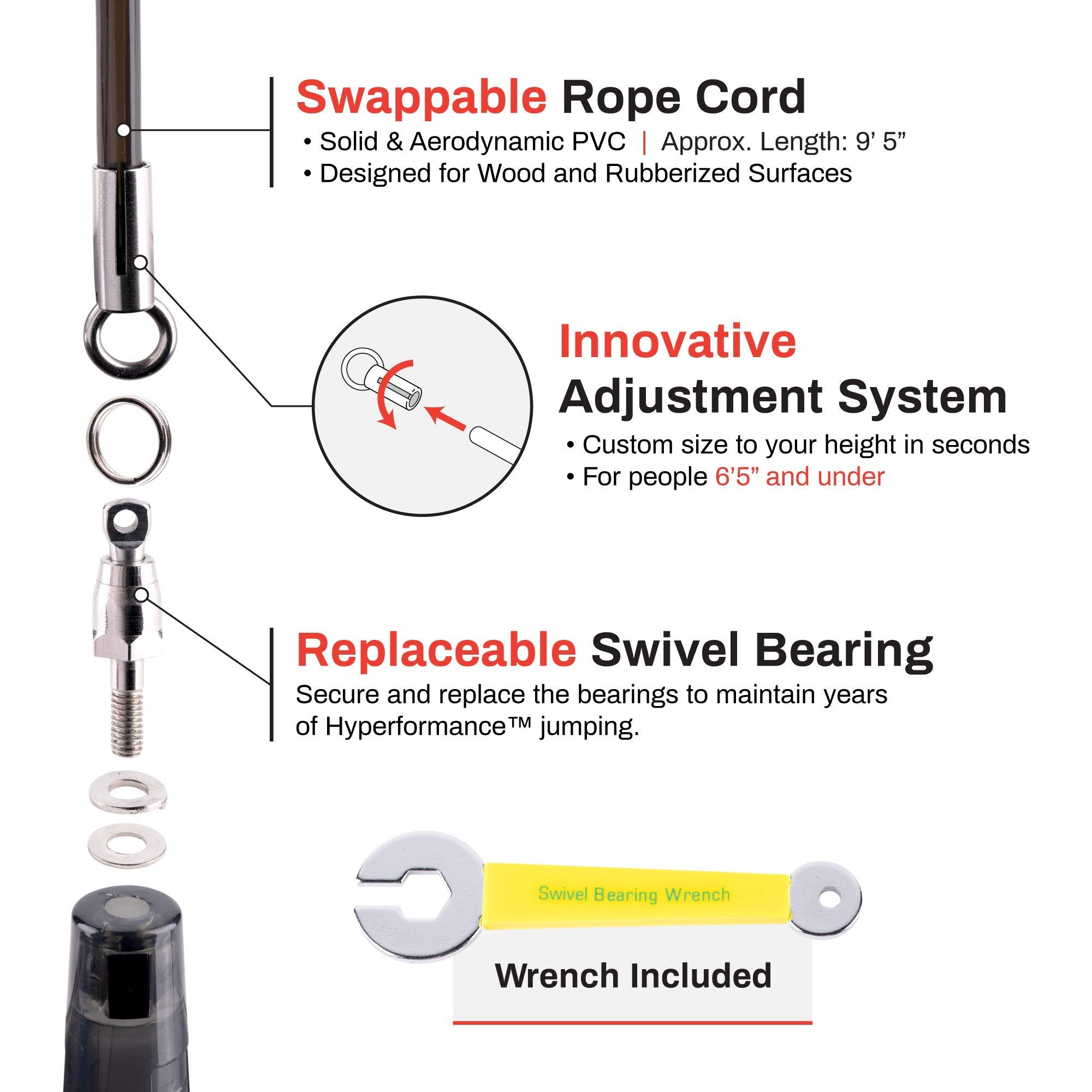 Buddy Lee PVC cord macro showing aerodynamic finish for faster, consistent swings