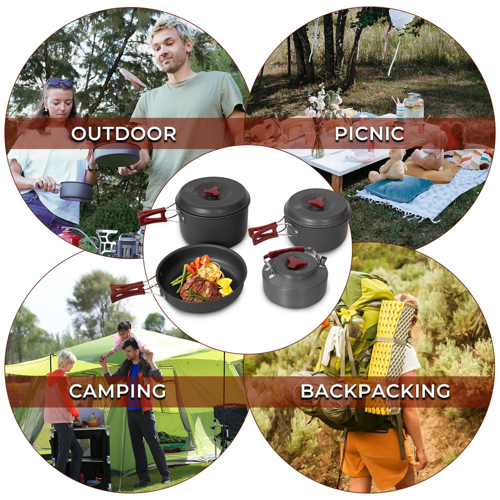 Bulin cookware in use over campfire demonstrating outdoor versatility