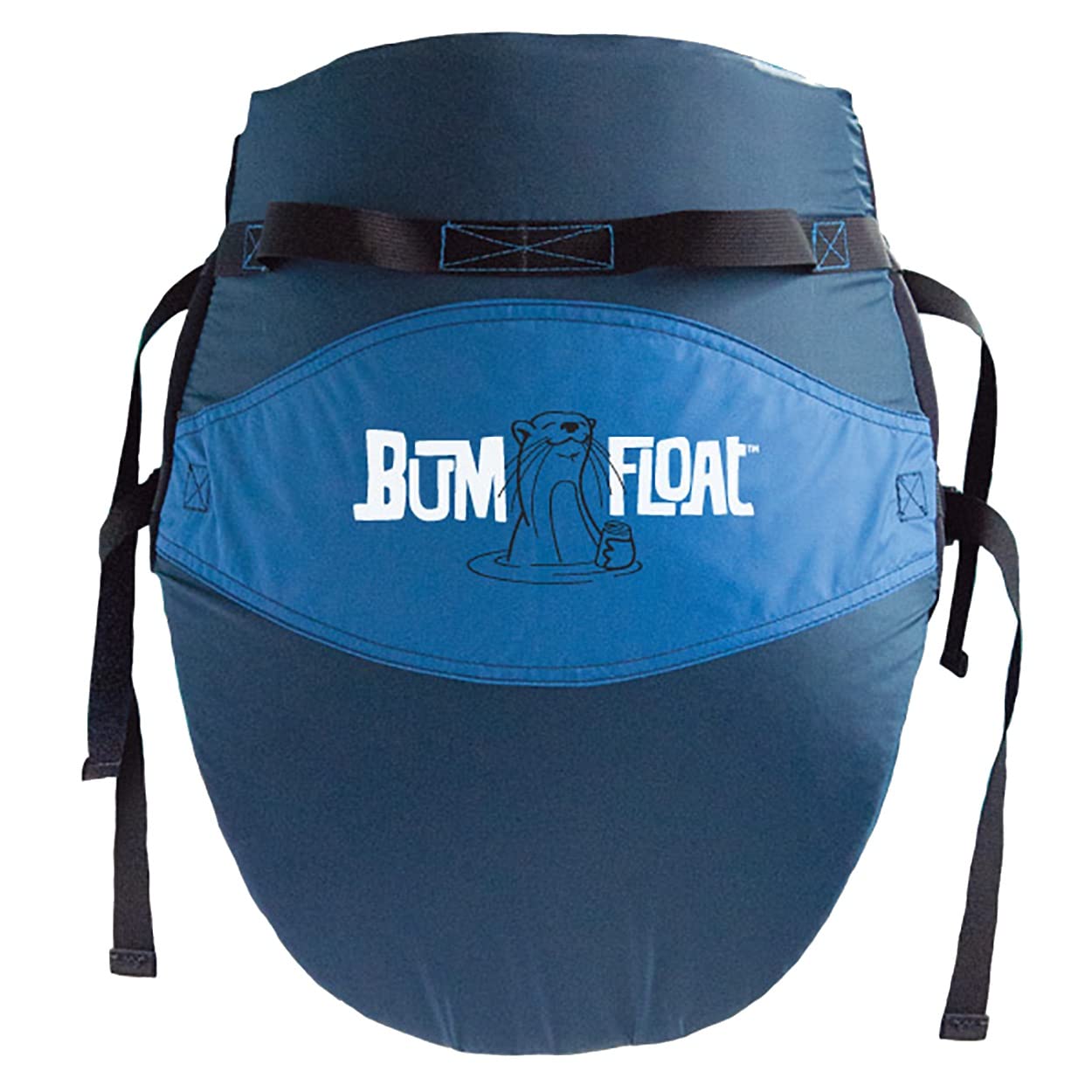 BUM FLOAT side profile on model demonstrating upright hands-free buoyancy