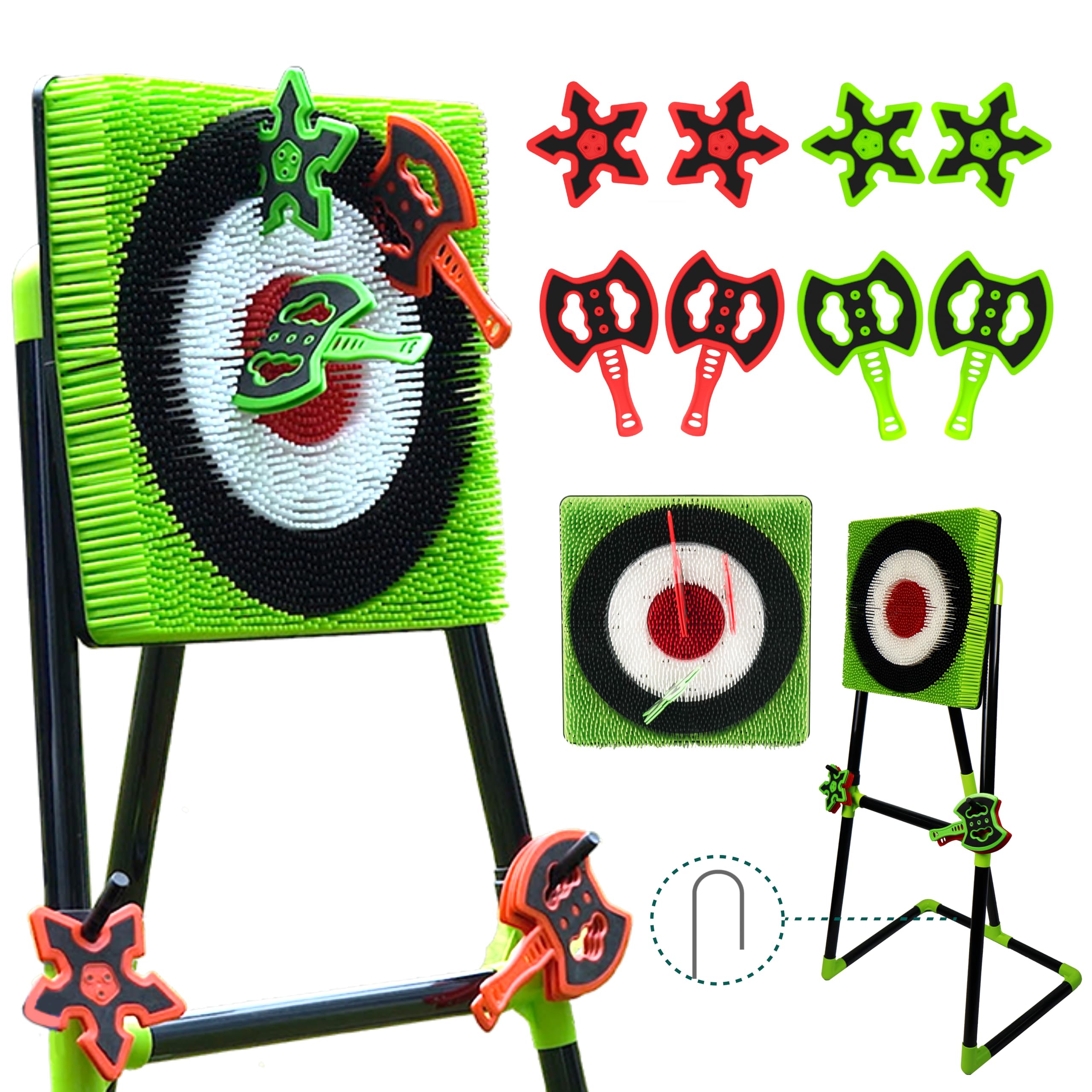 BunnyBoo front view target board showing colorful scoring rings and portability