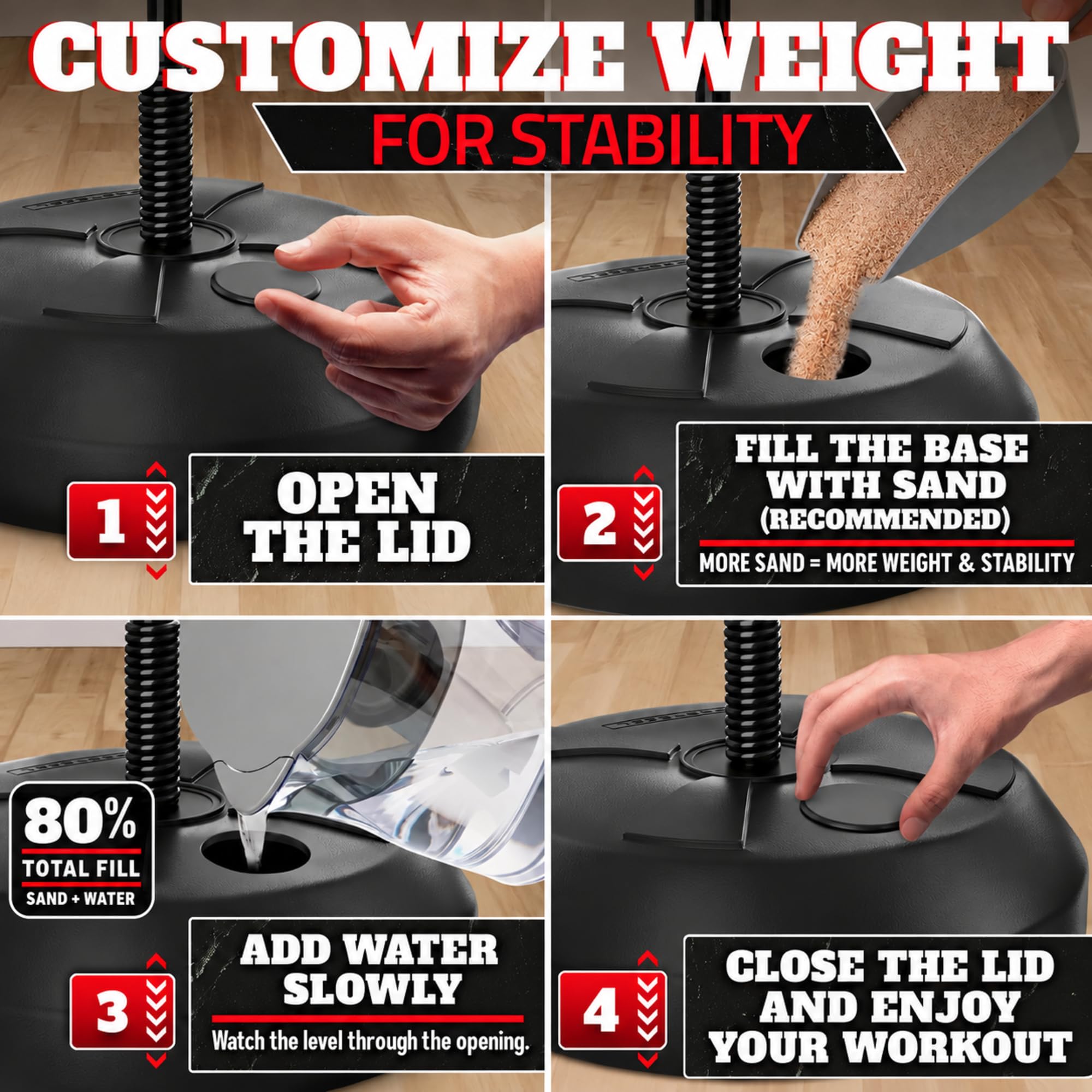 BURIUS pair of youth gloves and pump included for immediate beginner workouts