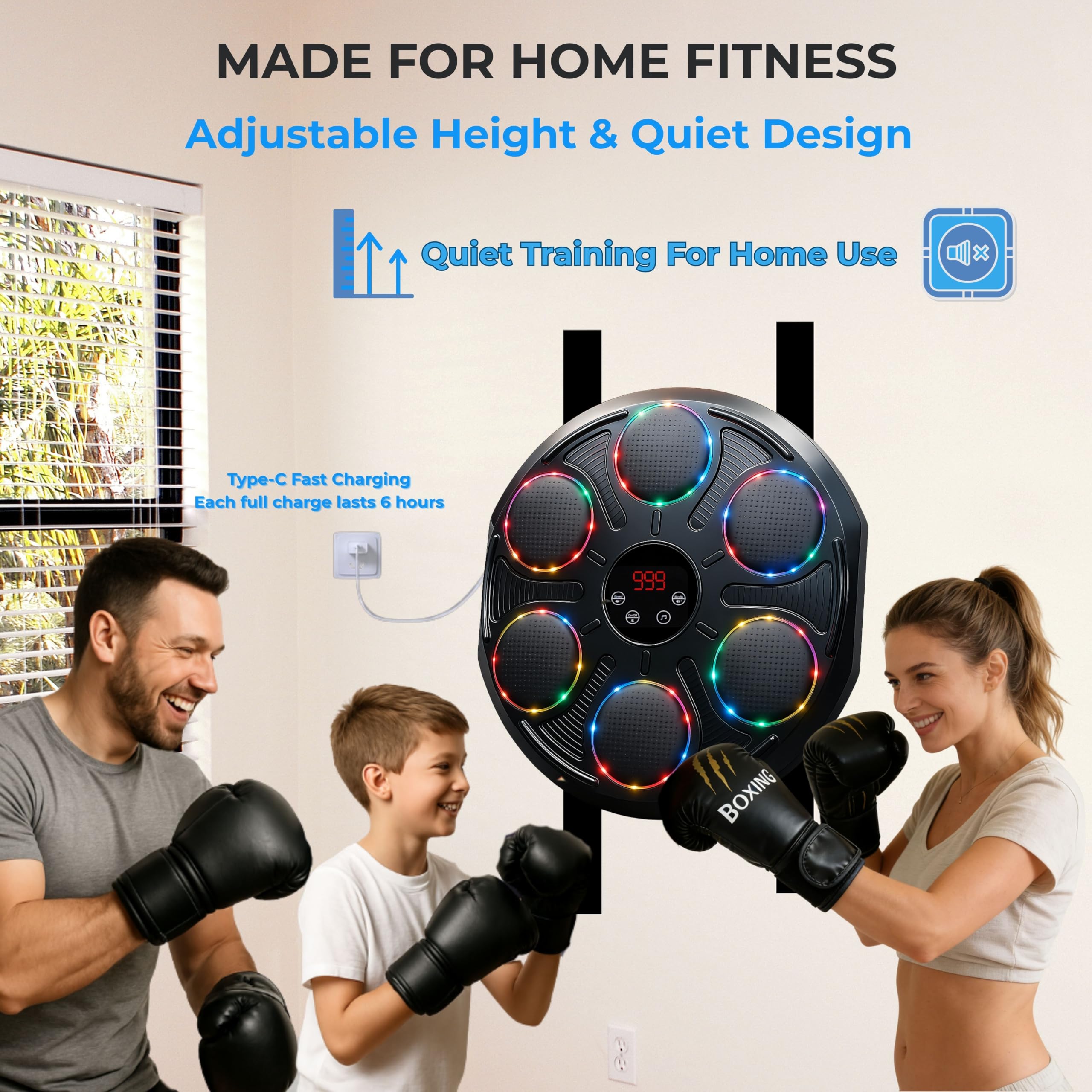 Burwayo LED lights in action highlighting music sync for rhythmic training