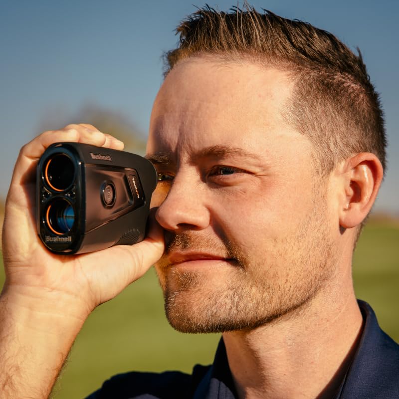 Bushnell Tour V7 Shift with premium case, cloth, and CR2 battery ready to play out of box