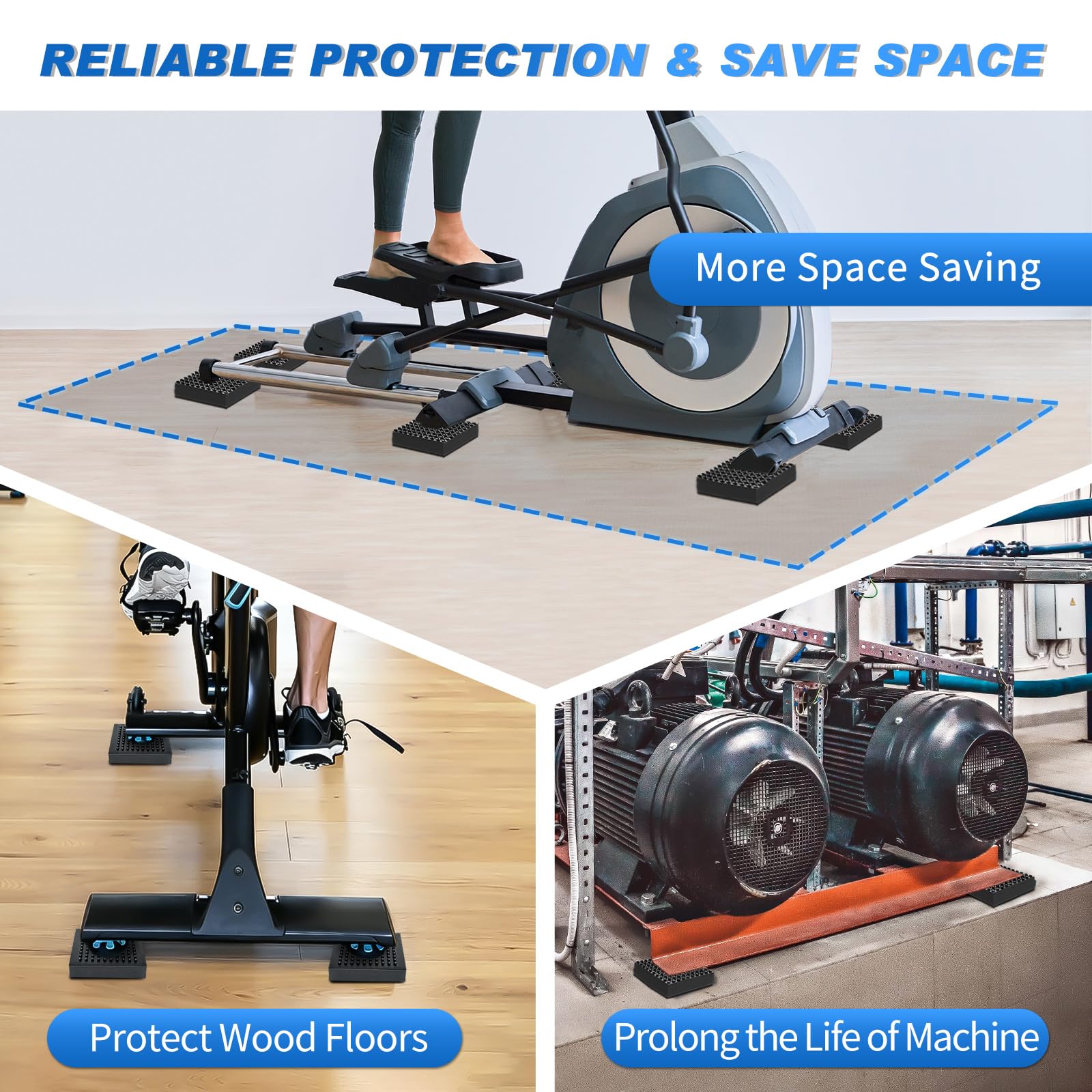 BXI pad on hardwood floor protecting surface from scratches and pressure benefit