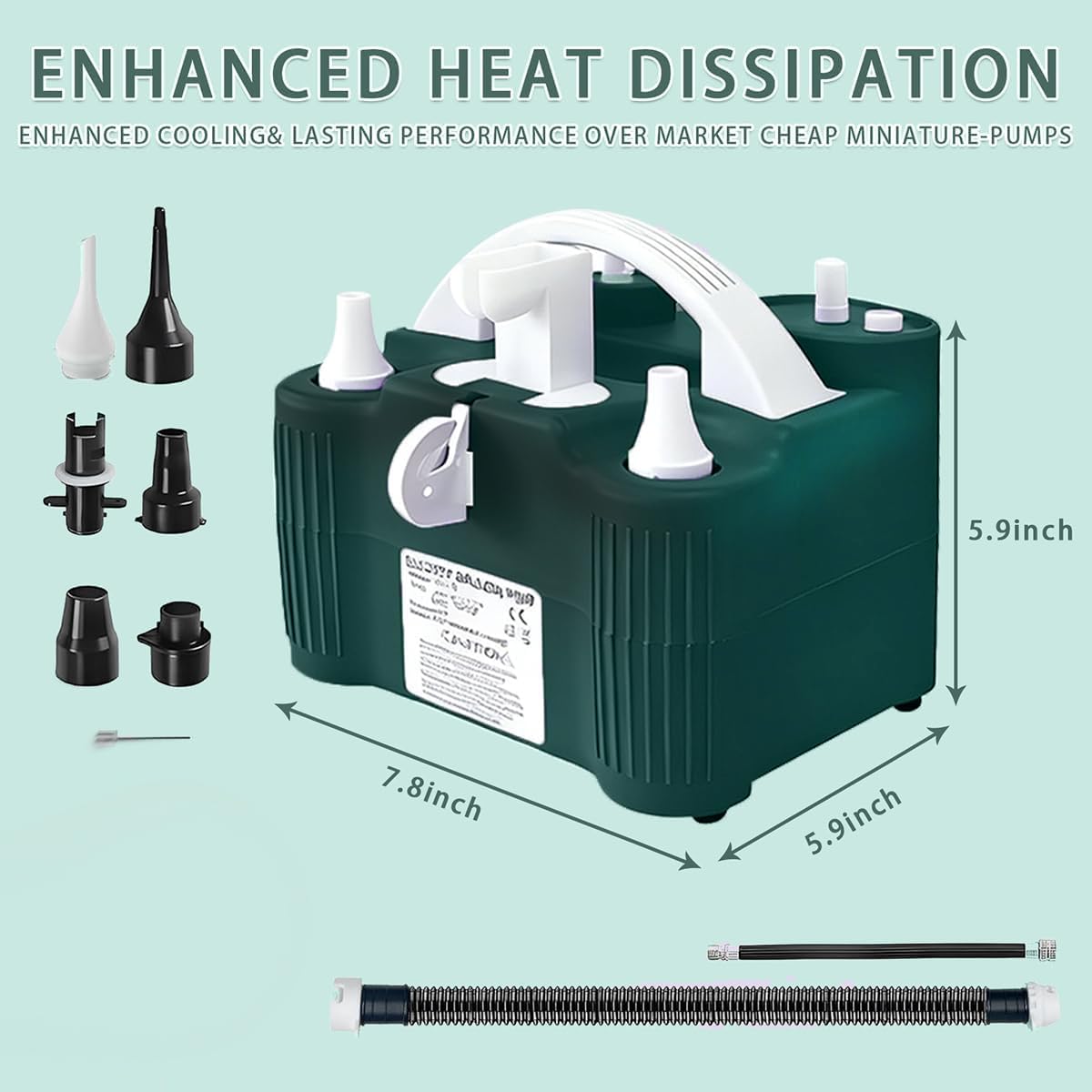 Bygons multiple nozzles and accessories laid out to show compatibility and convenience