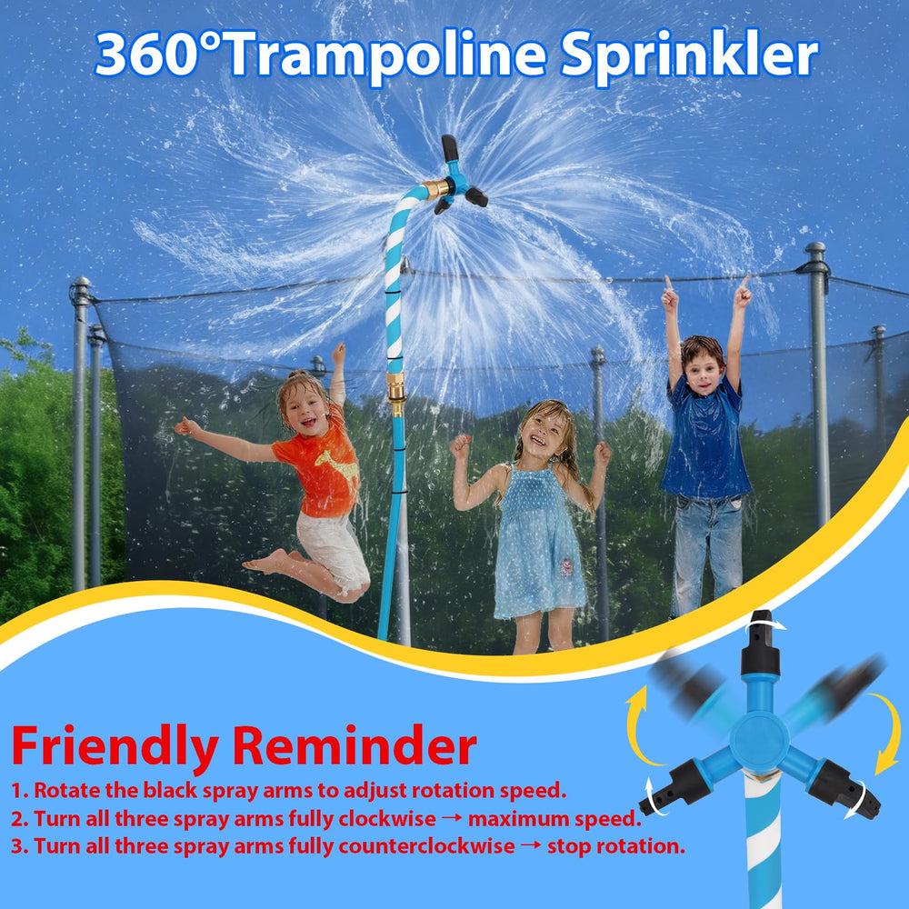 BYIUA solar LED lights lit at night creating safe, colorful evening trampoline play