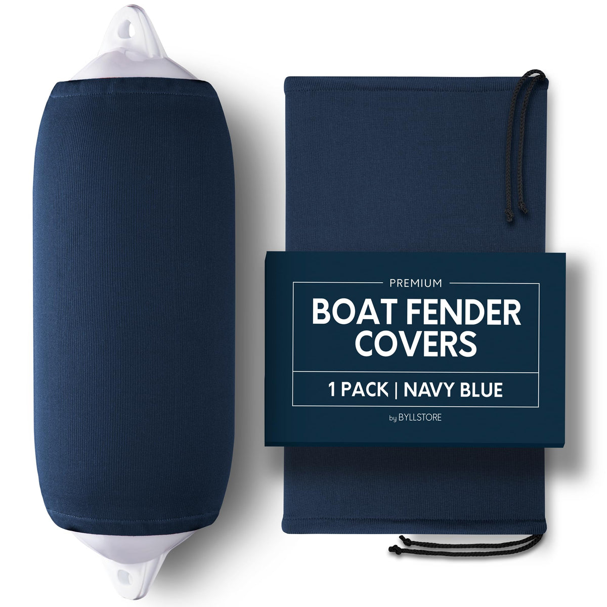 Byllstore front view navy blue cover showing neat fit and clean appearance