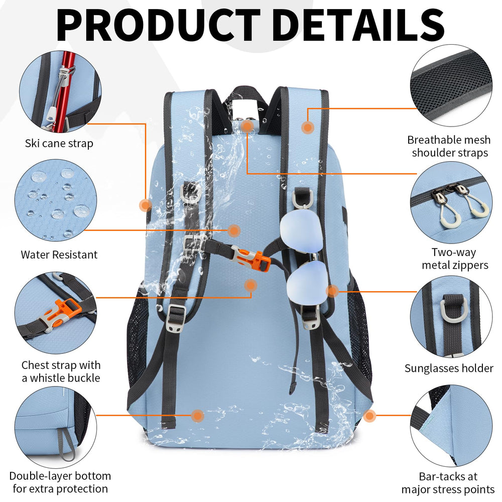 Bymontin daypack open showing main compartment and pockets for organized packing benefit