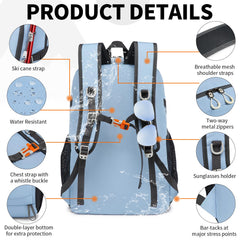 Bymontin daypack open showing main compartment and pockets for organized packing benefit