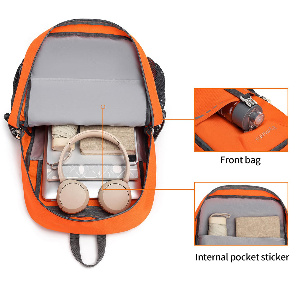 Bymontin worn by hiker on trail demonstrating portable daypack convenience