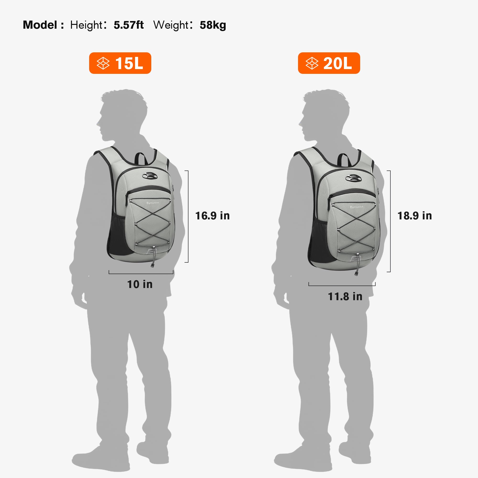 Bymontin daypack worn on a hiker during a short trail for everyday outdoor use