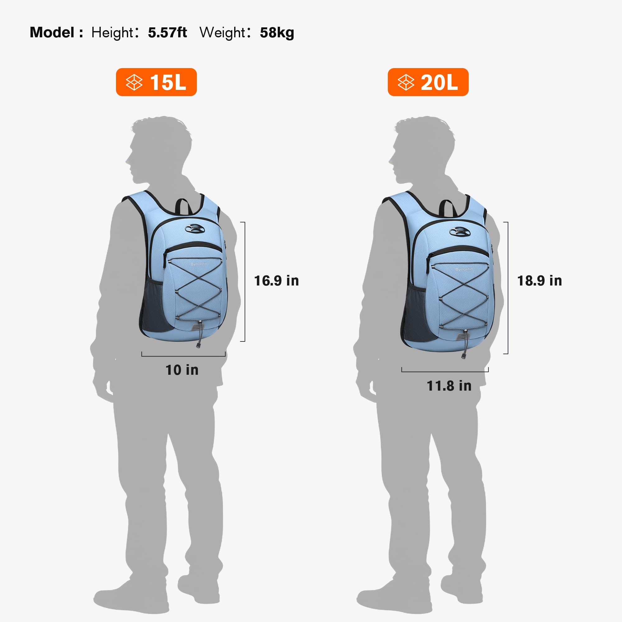 Bymontin on a hiker on trail demonstrating lightweight comfort and everyday use benefit