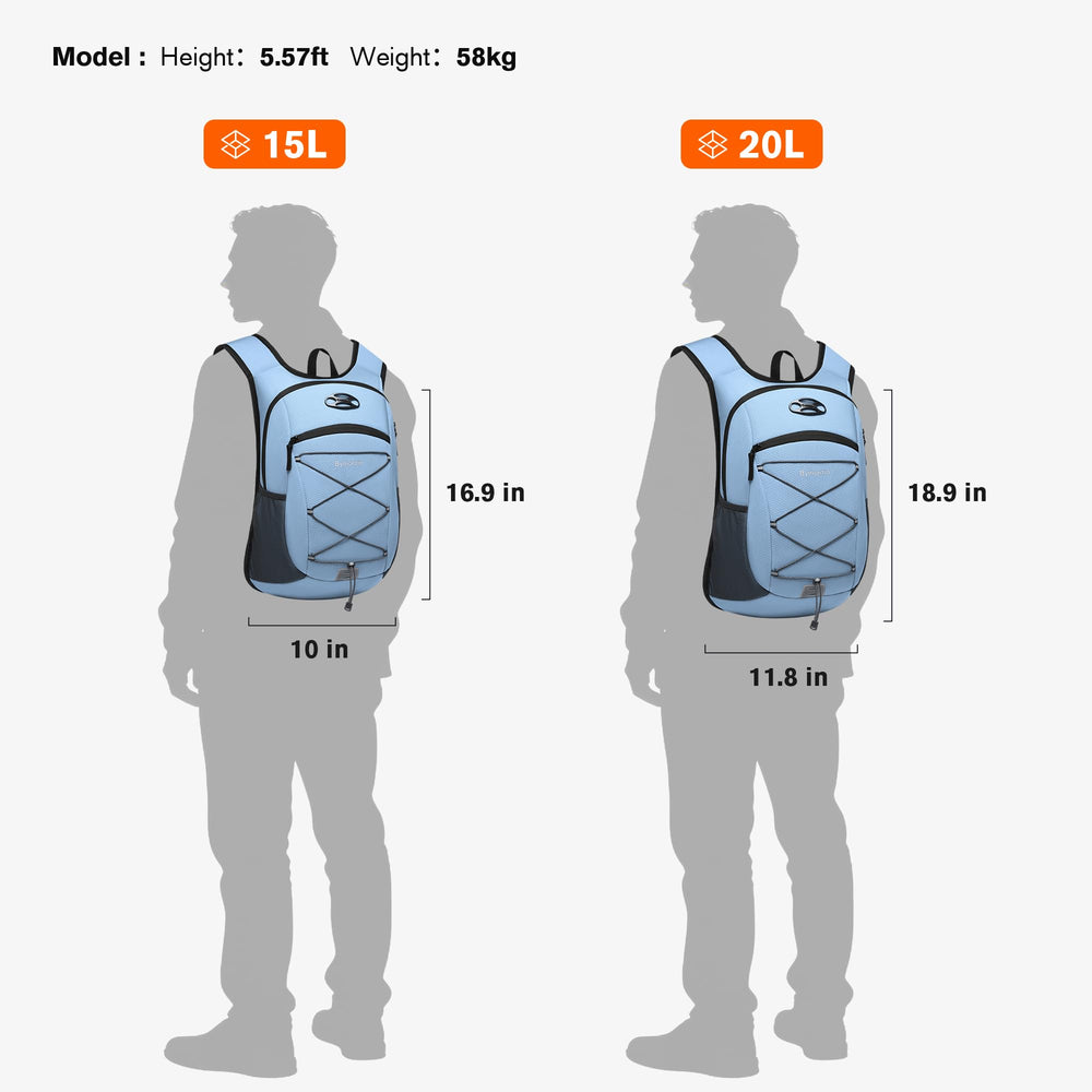 Bymontin on a hiker on trail demonstrating lightweight comfort and everyday use benefit