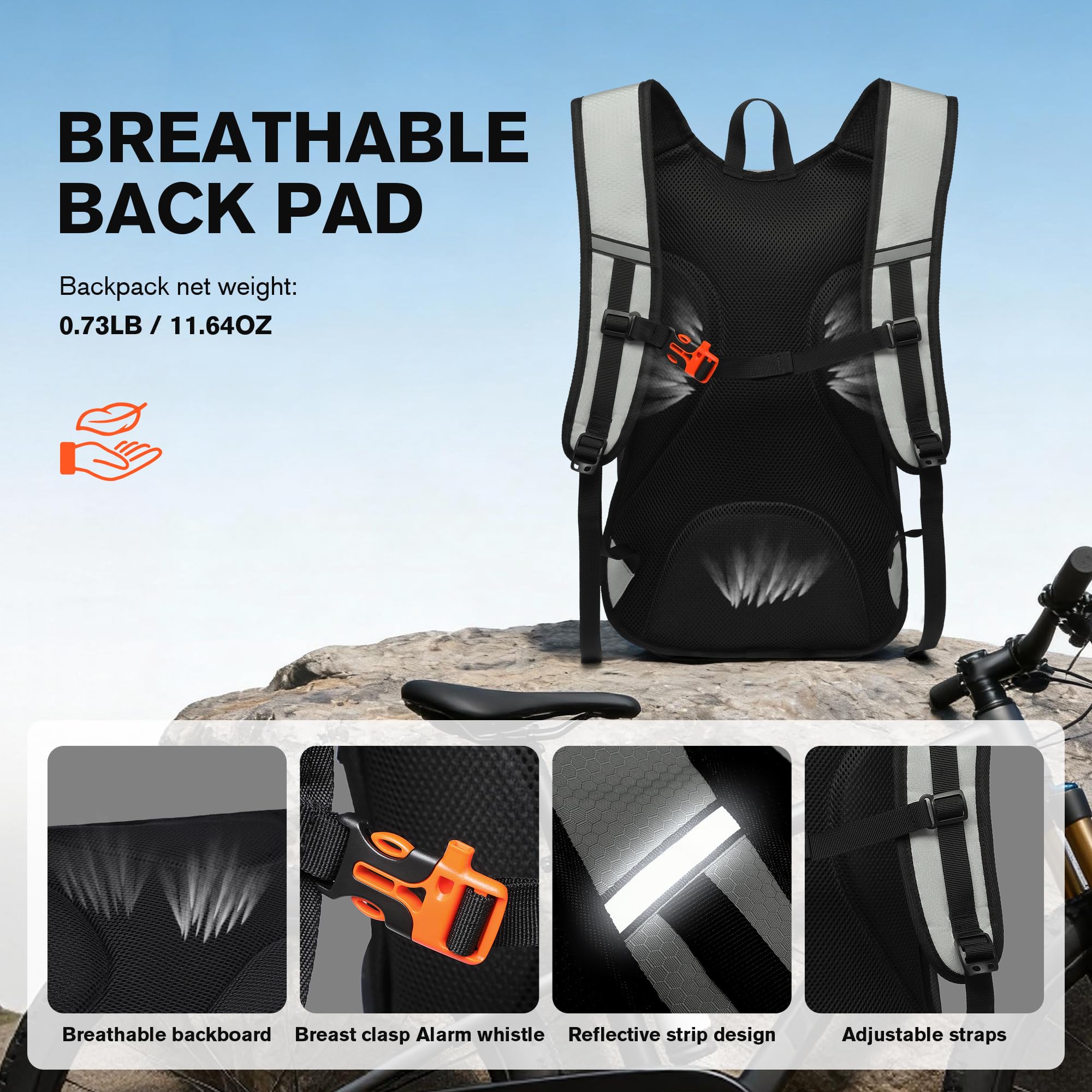 Bymontin main compartment open with tablet and layers to show packing capacity